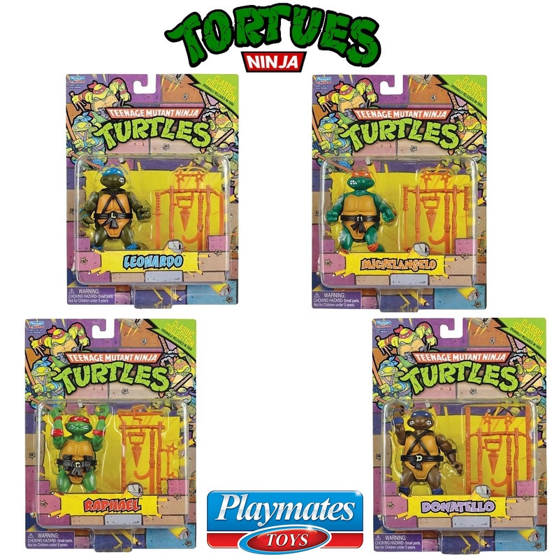 TORTUES NINJA 4 figurines Classic Collection 1988 Playmates TORTUES NINJA 4 figurines Classic Collection 1988 Playmates