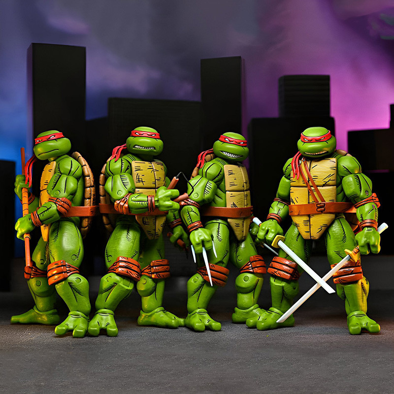 Pack Figurines  Leonardo, Raphael, Michelangelo, & Donatello Mirage Comics Neca Tortues Ninja
