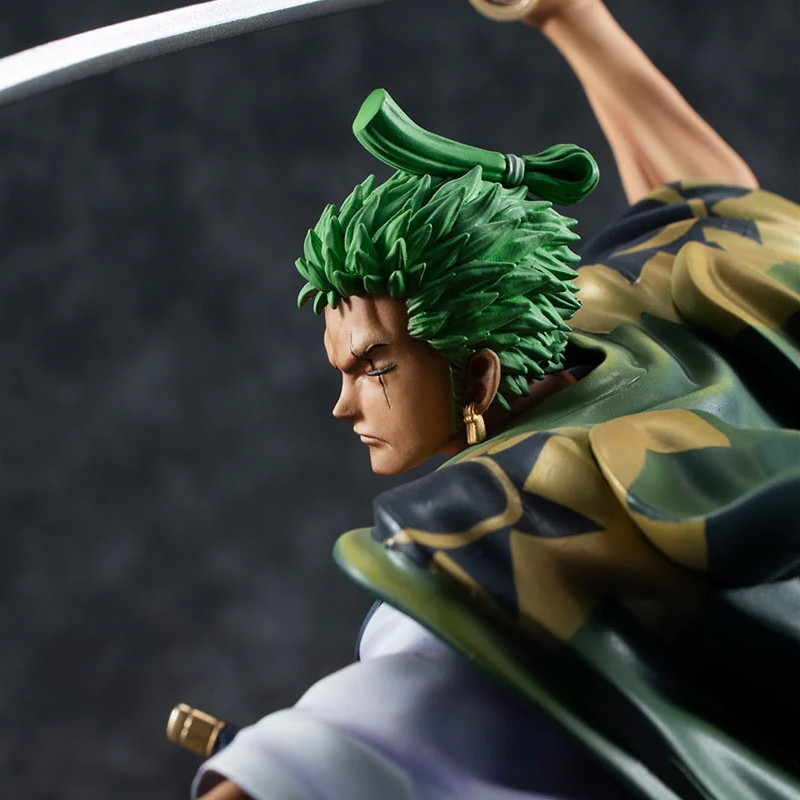 Megahouse Portrait.of.Pirates ONE PIECE Warriors Alliance Zoro JURO Figure | Anime Collectible With Base Stand