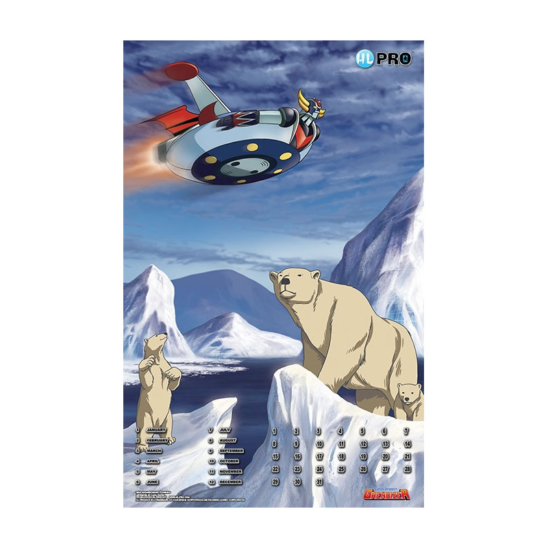 Goldorak calendrier magnétique perpétuel modèle C Goldorak calendrier magnétique perpétuel modèle C
