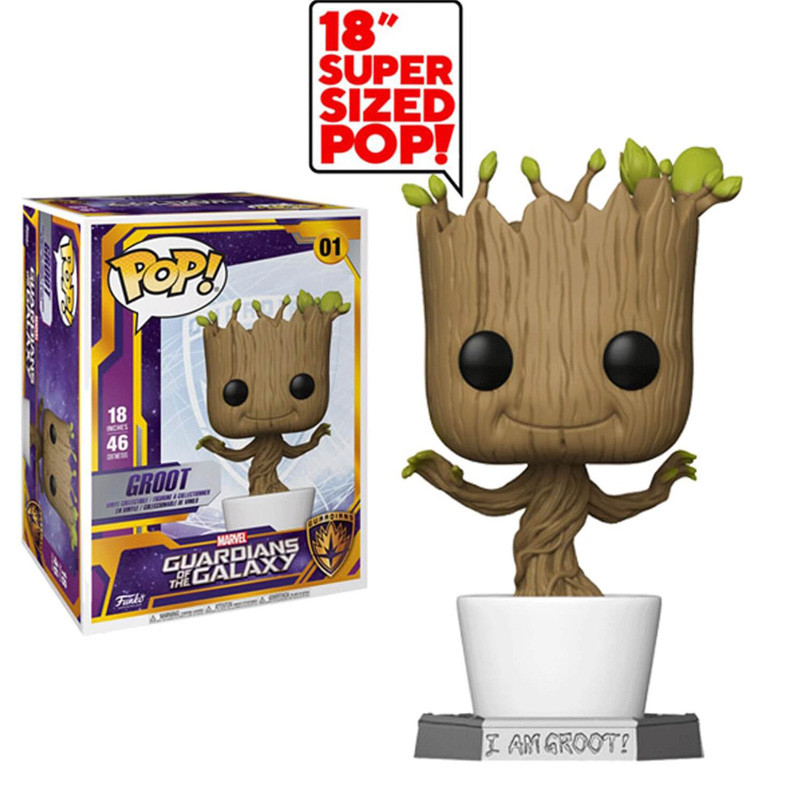 GUARDIANS OF THE GALAXY Figurine Dancing Groot POP! Super Sized Funko