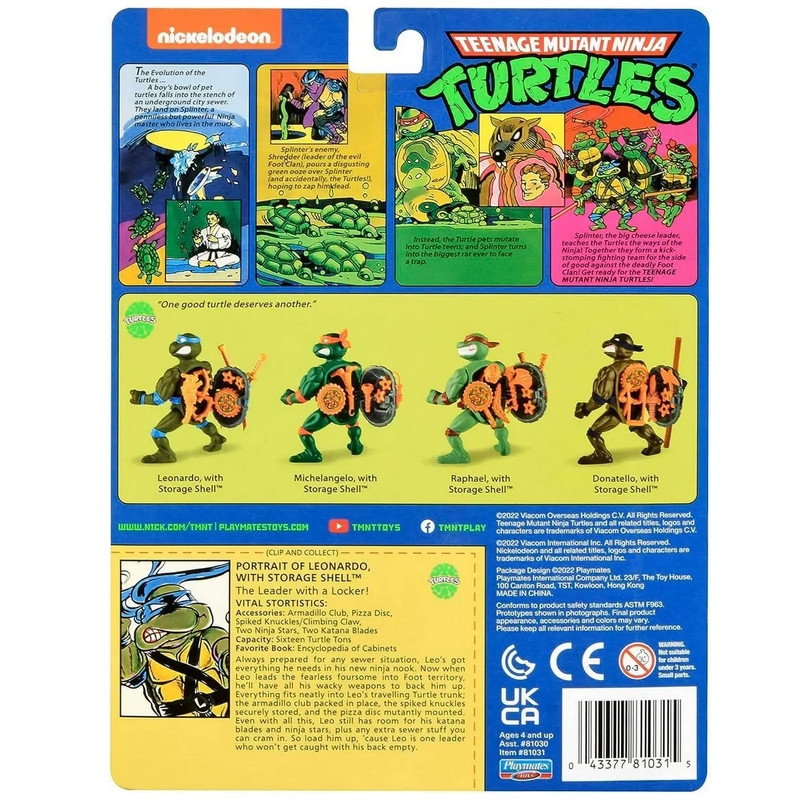 Les Tortues Ninja 6 Figurines 1988 Remastered EU Exclusive