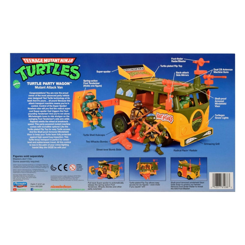 Dashboard Playmates Tortues Ninja Party Wagon – Vintage 1991 (pièces Manquantes)