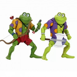 TORTUES NINJA Pack Figurines Genghis & Rasputin Frog Neca