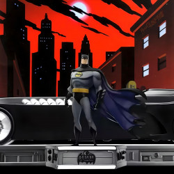 Statue Batmobile & Batman Deluxe Art Scale Iron Studios