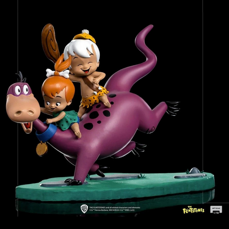 ANCIENNE FIGURINE PVC Plastique La Famille Pierrafeu* Dino Et Pepite