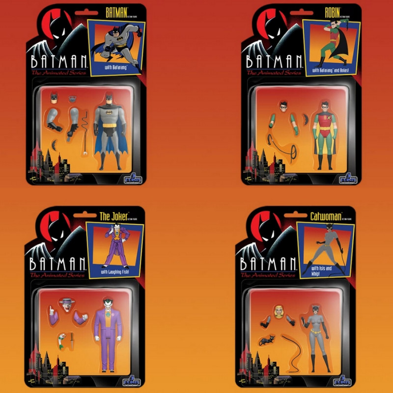 BATMAN: The Animated Pack 4 Figurines Mezco Toyz