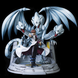 YU-GI-OH! Statue Kaiba & l'Ultime Dragon Blanc aux yeux bleus Kitsune Statue