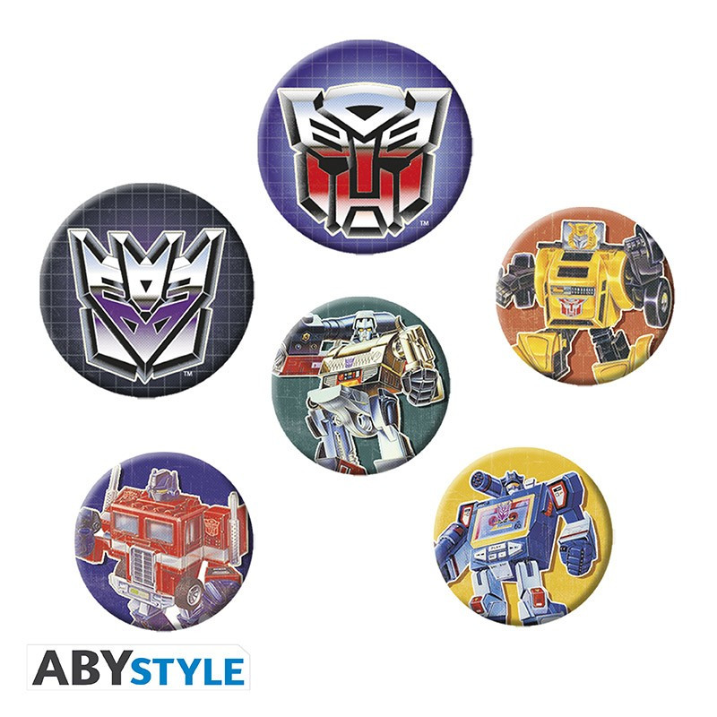 TRANSFORMERS Pack 6 Badges Transformers G1 Abystyle