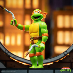 Figurine ReAction Michelangelo Toon Super7 Tortues Ninja