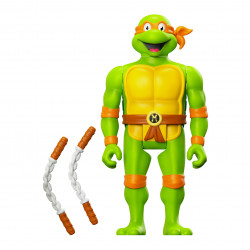 Figurine ReAction Michelangelo Toon Super7 Tortues Ninja