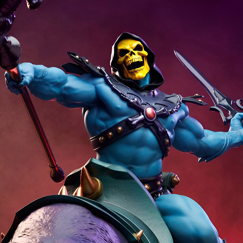 Statue Skeletor & Panthor Classic Deluxe Tweeterhead Maitres de l'Univers Statue Skeletor & Panthor Classic Deluxe Tweeterhead Maitres de l'Univers
