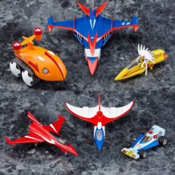 GATCHAMAN Pack 6 Véhicules Feature Models EX Gokin Art Storm