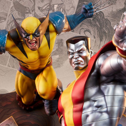 Statue Fastball Special Colossus and Wolverine Statue Sideshow Marvel