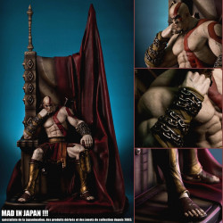  GOD OF WAR statue Kratos on Throne Gaming Heads