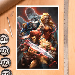 Impression Art Print Thunder, Thunder, Thundercats! Sideshow Cosmocats