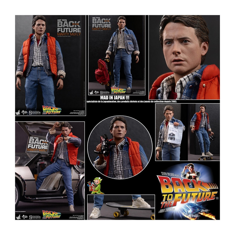 Figurine Retour vers le futur - Delorean & Marty Mcfly Pop 20cm - F