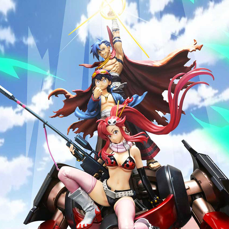 Statue Kamina, Simon & Yoko with Lagann Prime 1 Studio Gurren Lagann Statue Kamina, Simon & Yoko with Lagann Prime 1 Studio Gurren Lagann