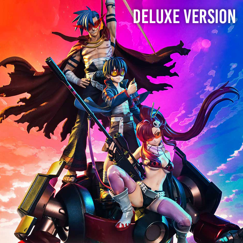 Statue Kamina, Simon & Yoko with Lagann Deluxe Version Prime 1 Studio Gurren Lagann Statue Kamina, Simon & Yoko with Lagann Deluxe Version Prime 1 Studio Gurren Lagann