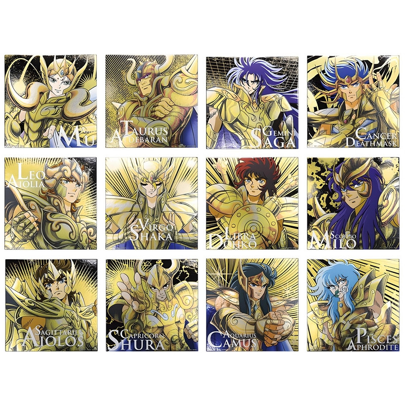 SAINT SEIYA Collection 12 Shikishis Gold Saints Ichiban Kuji Bandai SAINT SEIYA Collection 12 Shikishis Gold Saints Ichiban Kuji Bandai