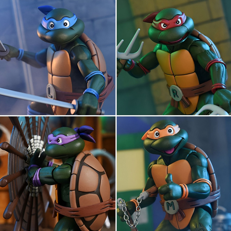TORTUES NINJA Pack 4 Figurines Ultimate Cartoon VHS Neca TORTUES NINJA Pack 4 Figurines Ultimate Cartoon VHS Neca