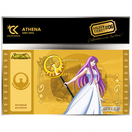 Figurine Golden Ticket ATHENA Saint Seiya - Cartoon Kingdom, Édition Limitée SDCC 2023, Neuf Scellé