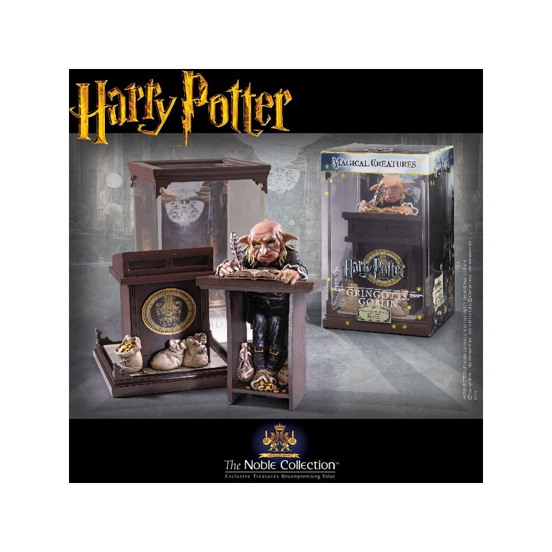HARRY POTTER statue Créatures Magiques Gringotts Goblin Noble Collection HARRY POTTER statue Créatures Magiques Gringotts Goblin Noble Collection