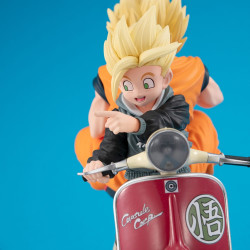 Figurine Super Saiyan Goku & Super Saiyan Son Gohan & Motorbike Desktop Real McCoy Megahouse Dragon Ball Z