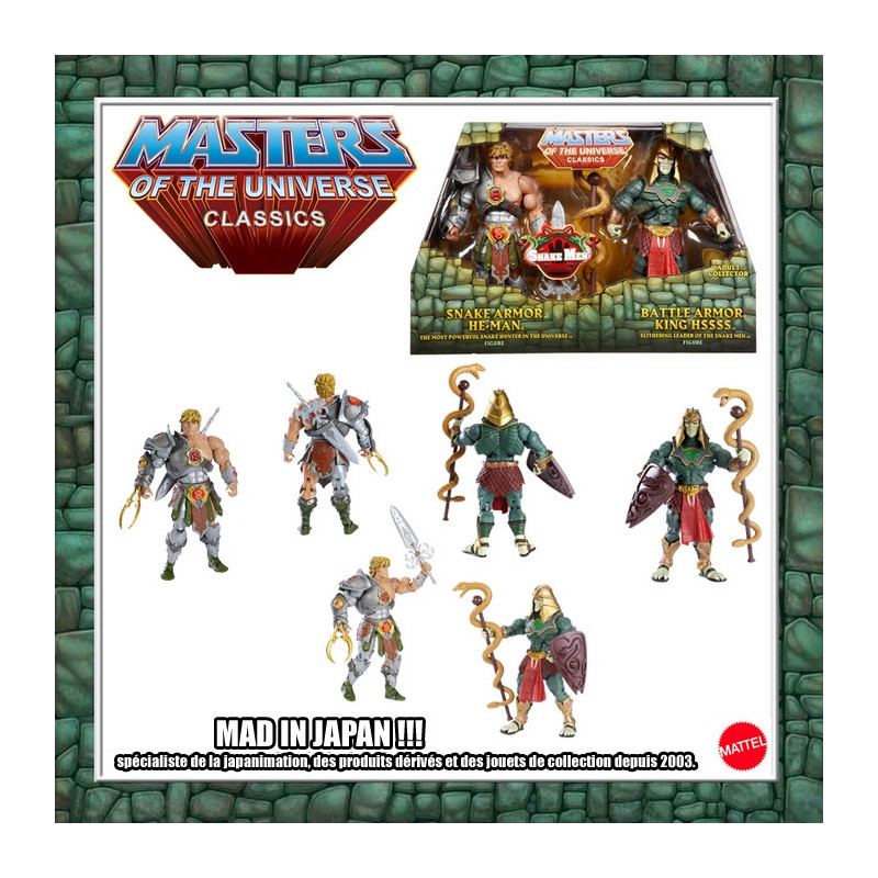 MAITRES DE L'UNIVERS CLASSICS Figurines He-Man snake armor & King Hssss batlle armor MAITRES DE L'UNIVERS CLASSICS Figurines He-Man snake armor & King Hssss batlle armor
