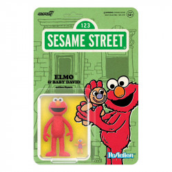 RUE SÉSAME Figurine ReAction Elmo & Baby David Super7