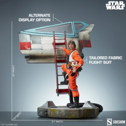 Statue Luke Skywalker & X-Wing : Red Five Standing By Premium Format Sideshow Star Wars