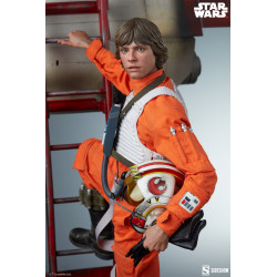 Statue Luke Skywalker & X-Wing : Red Five Standing By Premium Format Sideshow Star Wars