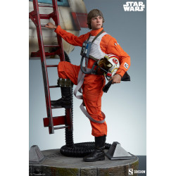Statue Luke Skywalker & X-Wing : Red Five Standing By Premium Format Sideshow Star Wars