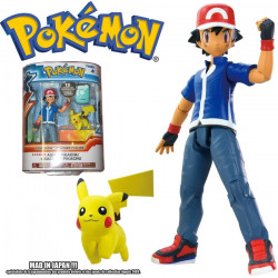 POKEMON figurines Pikachu & Sacha Tomy