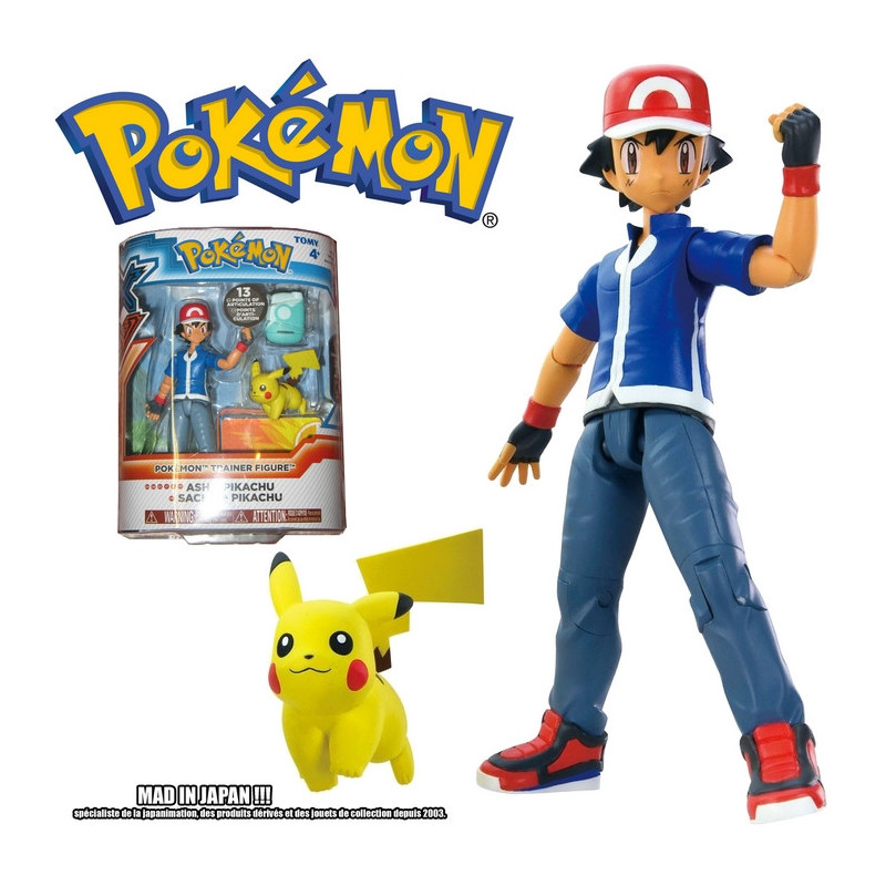 POKEMON figurines Pikachu & Sacha Tomy