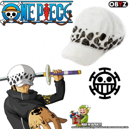 Chapeau Rond Rembourré Trafalgar Law - Blanc - One Piece Cosplay