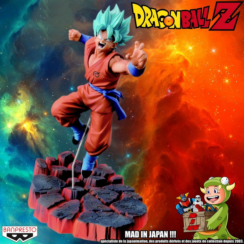 DRAGON BALL Z Résurrection of F. figurine Son Goku S. Saiyan God Scultures Banpresto DRAGON BALL Z Résurrection of F. figurine Son Goku S. Saiyan God Scultures Banpresto