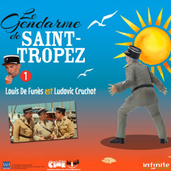 Figurine Louis de Funès est Ludovic Cruchot Cine-Mini Infinite Statue Le Gendarme de Saint-Tropez