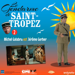 Figurine Michel Galabru est Jérôme Gerber Cine-Mini Infinite Statue Le Gendarme de Saint-Tropez