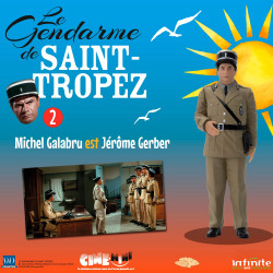 Figurine Michel Galabru est Jérôme Gerber Cine-Mini Infinite Statue Le Gendarme de Saint-Tropez