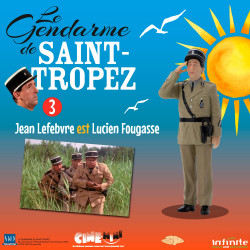 Figurine Jean Lefebvre est Lucien Fougasse Cine-Mini Infinite Statue Le Gendarme de Saint-Tropez