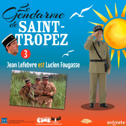 Figurine Jean Lefebvre est Lucien Fougasse Cine-Mini Infinite Statue Le Gendarme de Saint-Tropez