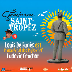 Figurine Louis de Funès est le marechal des logis-chef Ludovic Cruchot Cine-Mini Infinite Statue Le Gendarme de Saint-Tropez
