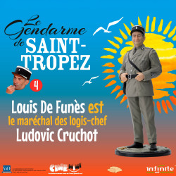 Figurine Louis de Funès est le marechal des logis-chef Ludovic Cruchot Cine-Mini Infinite Statue Le Gendarme de Saint-Tropez
