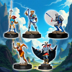Pack 5 Figurines Cosmocats HeroClix Iconix Wizkids Cosmocats