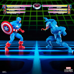 Pack 2 Figurines Captain America Vs Venom Gamerverse Hasbro Marvel Legends Series