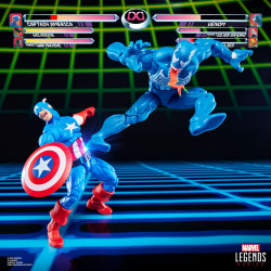 Pack 2 Figurines Captain America Vs Venom Gamerverse Hasbro Marvel Legends Series