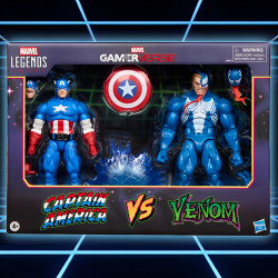 Pack 2 Figurines Captain America Vs Venom Gamerverse Hasbro Marvel Legends Series