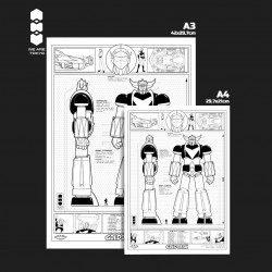 GOLDORAK UV Poster Robot A4 We are Tokyo