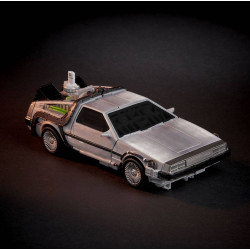 TRANSFORMERS X BACK TO THE FUTURE Figurine Gigawatt Delorean Hasbro